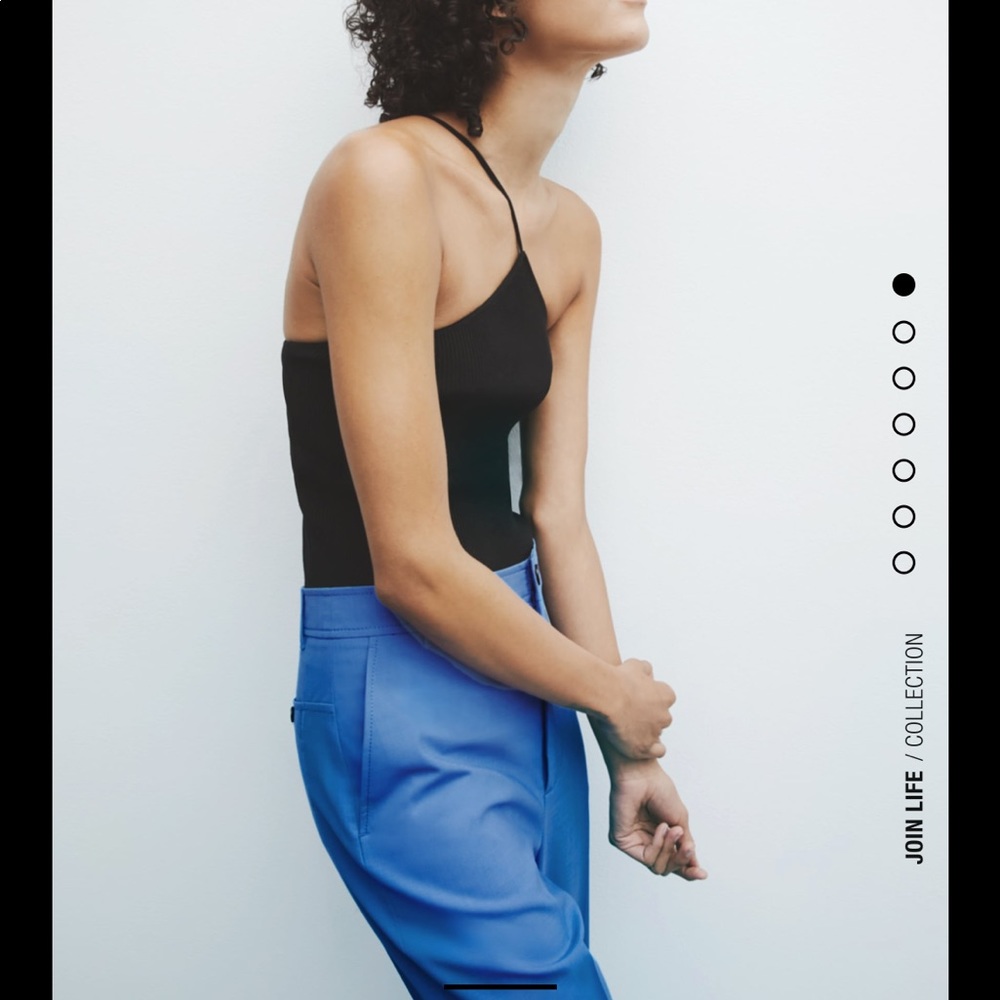 Zara asymmetric knit top